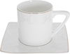 Dania Porcelain Dinner Set, 77 Pieces, Square, Gold-White Edges product image 6