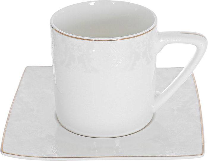 Dania Porcelain Dinner Set, 77 Pieces, Square, Gold-White Edges product image 6