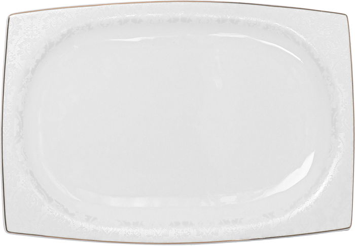 Dania Porcelain Dinner Set, 77 Pieces, Square, Gold-White Edges product image 12