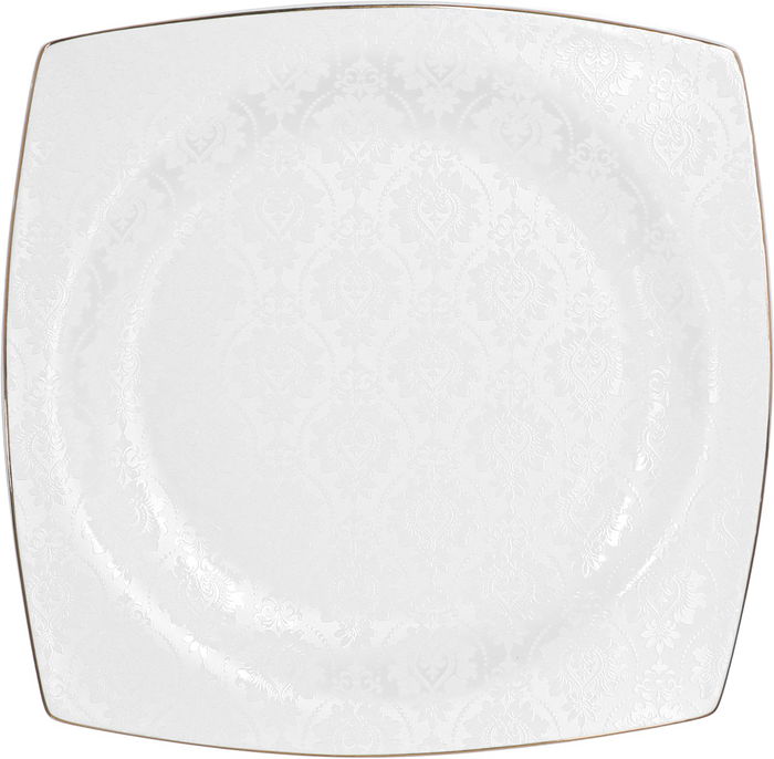 Dania Porcelain Dinner Set, 77 Pieces, Square, Gold-White Edges product image 13
