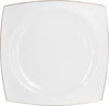 Dania Porcelain Dinner Set, 77 Pieces, Square, Gold-White Edges product image 16