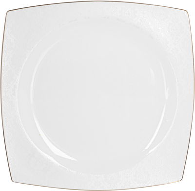 Dania Porcelain Dinner Set, 77 Pieces, Square, Gold-White Edges product image 16