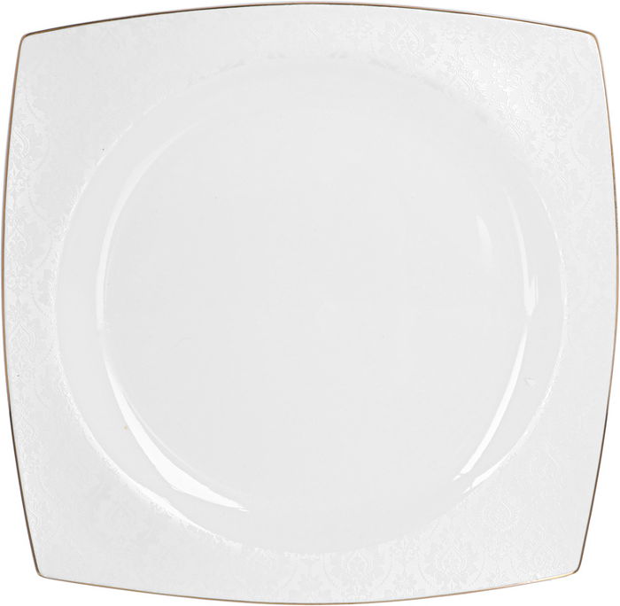 Dania Porcelain Dinner Set, 77 Pieces, Square, Gold-White Edges product image 16