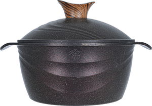 Neokline Titanium Granite Pot Set, 16 Pieces, Wood Handle - Black Purple product image 3