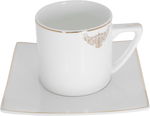 طقم سفرة بورسلان دانيا، 77 قطعة - ابيض ذهبي product image 8