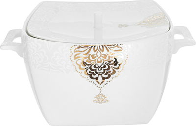 طقم سفرة بورسلان دانيا، 77 قطعة - ابيض ذهبي product image 9