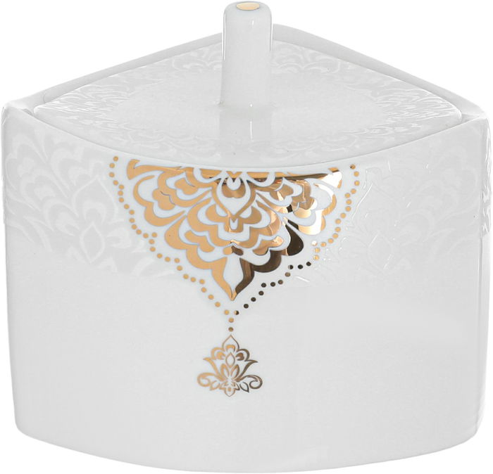 طقم سفرة بورسلان دانيا، 77 قطعة - ابيض ذهبي product image 17