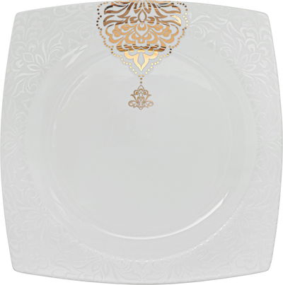 طقم سفرة بورسلان دانيا، 77 قطعة - ابيض ذهبي product image 13