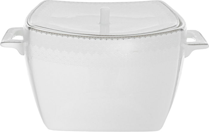 طقم سفرة بورسلان دانيا، 77 قطعة - ابيض فضي product image 18