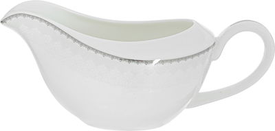 طقم سفرة بورسلان دانيا، 77 قطعة - ابيض فضي product image 2