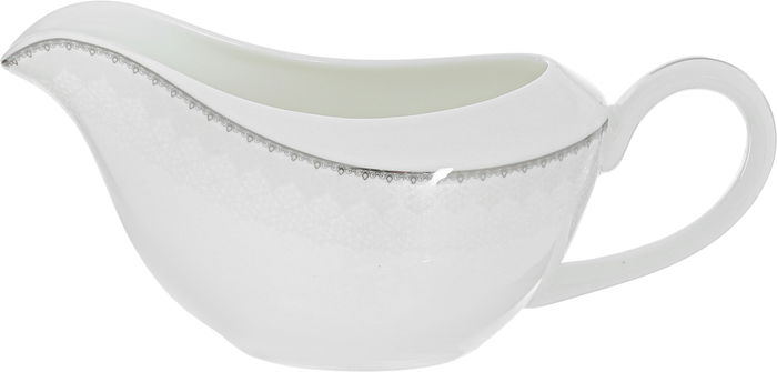 طقم سفرة بورسلان دانيا، 77 قطعة - ابيض فضي product image 2