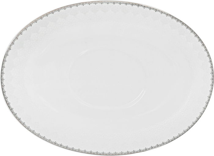 طقم سفرة بورسلان دانيا، 77 قطعة - ابيض فضي product image 17