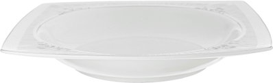 طقم سفرة بورسلان دانية، 77 قطعة، مربع، نقش فضي - أبيض product image 15