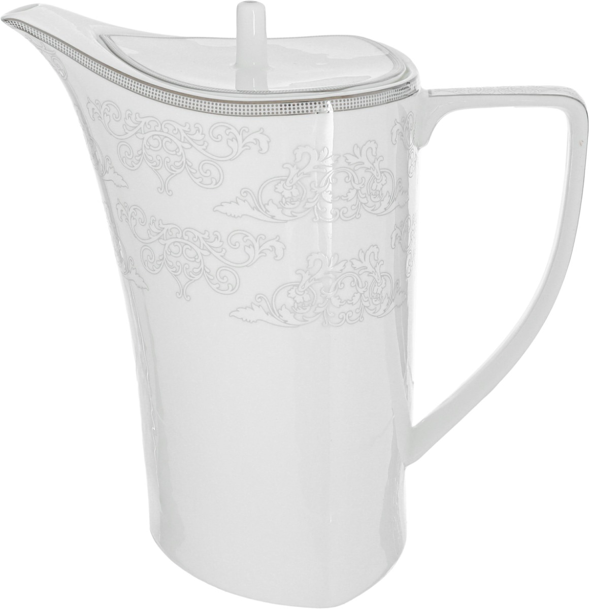 طقم سفرة بورسلان دانيا، 77 قطعة - ابيض فضي product image 4