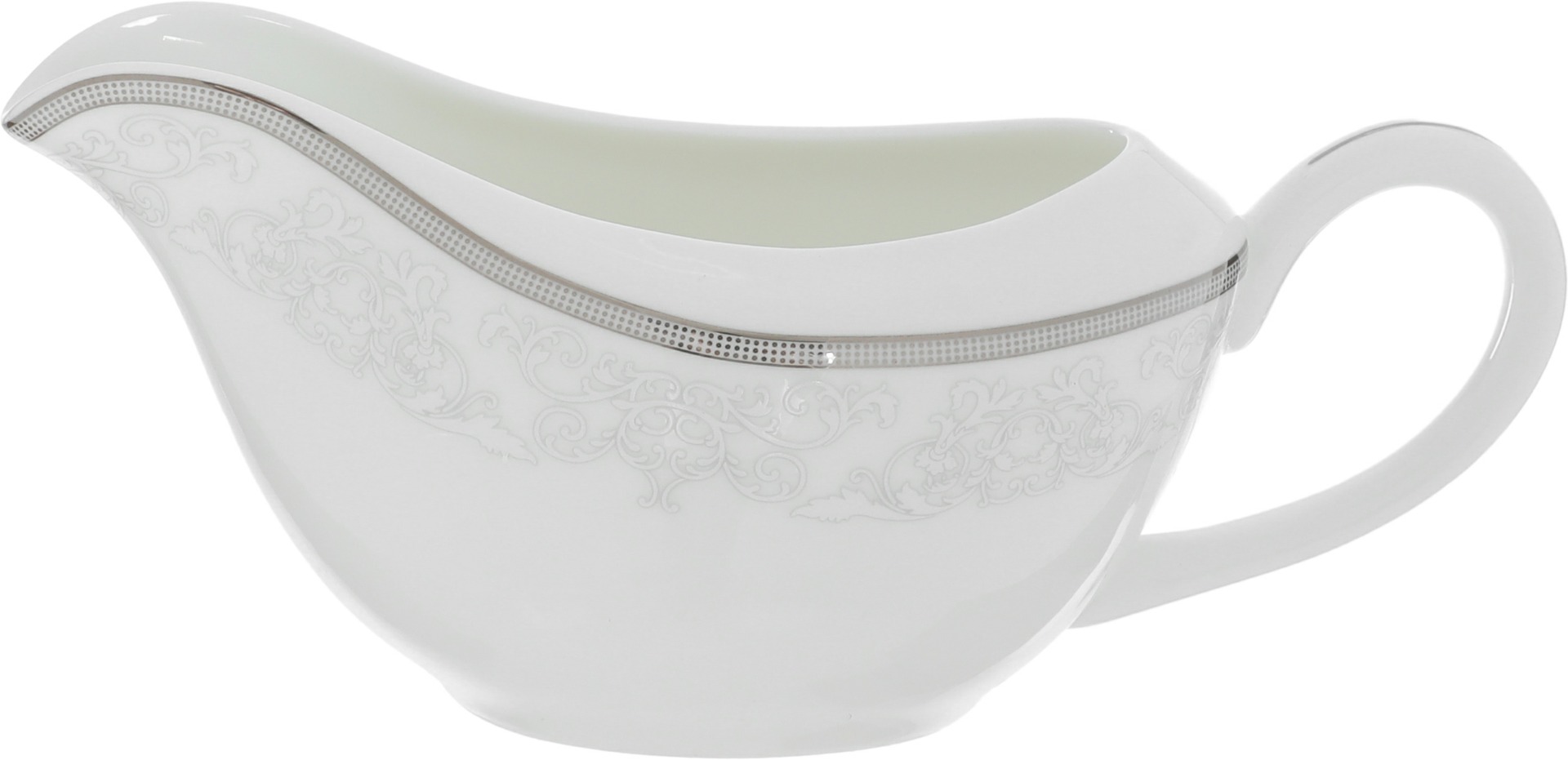 طقم سفرة بورسلان دانيا، 77 قطعة - ابيض فضي product image 5