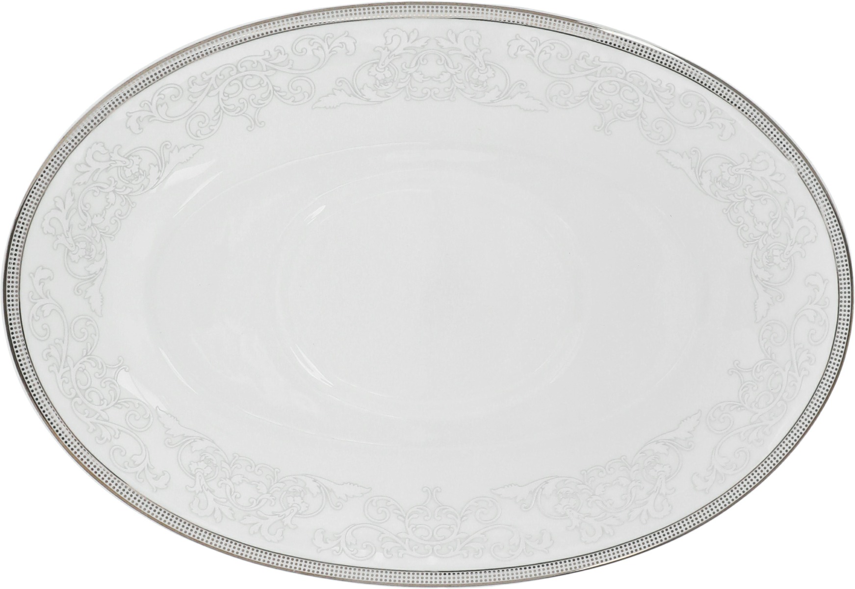 طقم سفرة بورسلان دانيا، 77 قطعة - ابيض فضي product image 14
