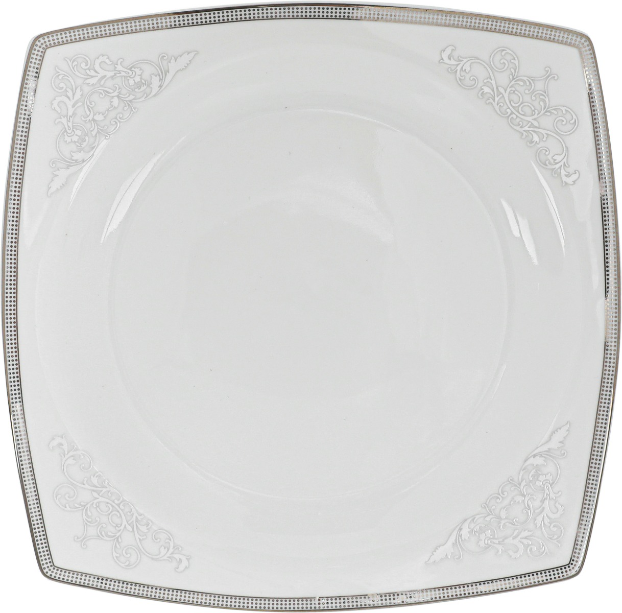 طقم سفرة بورسلان دانيا، 77 قطعة - ابيض فضي product image 16