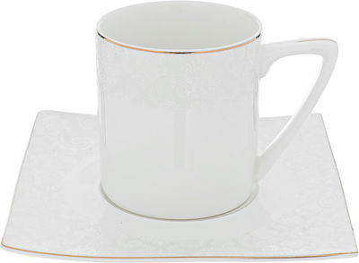 طقم سفرة بورسلان دانيا، 77 قطعة - ابيض ذهبي product image 4