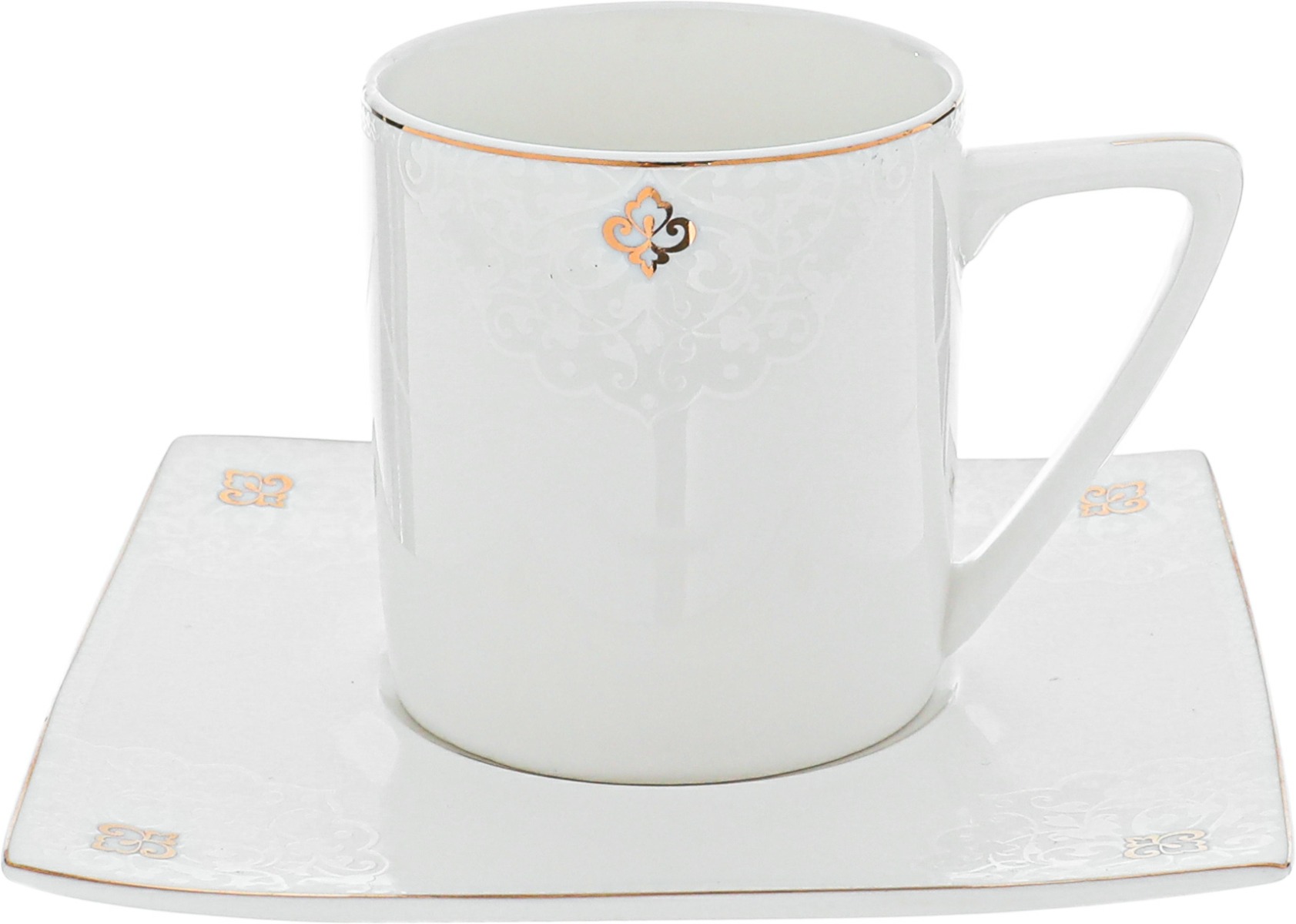طقم سفرة بورسلان دانيا، 77 قطعة - ابيض ذهبي product image 3