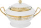 Ridge Porcelain Dinner Set, 110 Pieces - White Gold product image 4