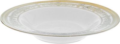 Ridge Porcelain Dinner Set, 110 Pieces - White Gold product image 9