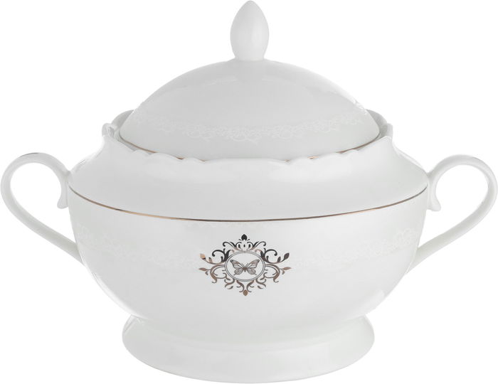 طقم سفرة بورسلان السيف غاليري، 65 قطعة، نقش كلاسيكي - ابيض product image 11
