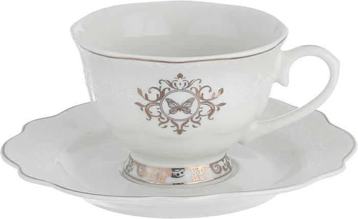 طقم سفرة بورسلان السيف غاليري، 65 قطعة، نقش كلاسيكي - ابيض product image 10
