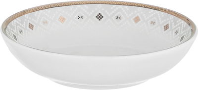 طقم سفرة بورسلان بحواف ذهبي السيف غاليري، 65 قطعة، دائري - أبيض product image 13
