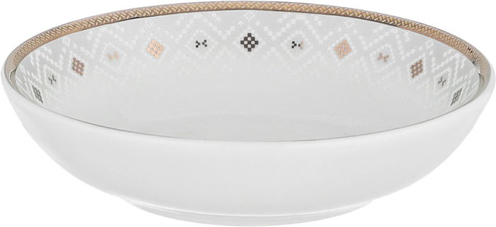 طقم سفرة بورسلان بحواف ذهبي السيف غاليري، 65 قطعة، دائري - أبيض product image 13