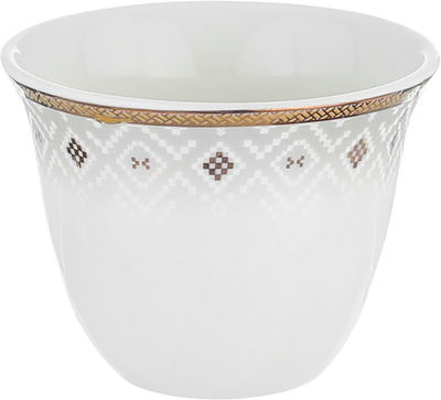 طقم سفرة بورسلان بحواف ذهبي السيف غاليري، 65 قطعة، دائري - أبيض product image 10
