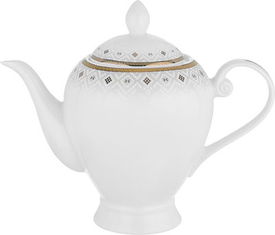 طقم سفرة بورسلان بحواف ذهبي السيف غاليري، 65 قطعة، دائري - أبيض product image 12