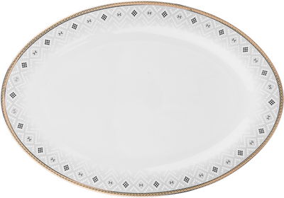 طقم سفرة بورسلان بحواف ذهبي السيف غاليري، 65 قطعة، دائري - أبيض product image 15