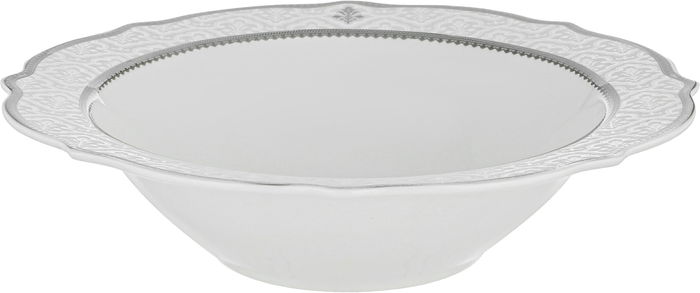 طقم سفرة بورسلان نقش رمادي السيف غاليري، 65 قطعة، دائري - أبيض product image 5