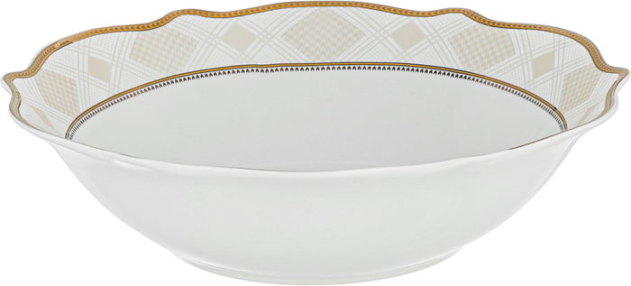 Al Saif Gallery Gold Engraved Porcelain Dinner Set, 65 Pieces, Round - White product image 3