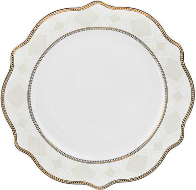Al Saif Gallery Gold Engraved Porcelain Dinner Set, 65 Pieces, Round - White product image 12