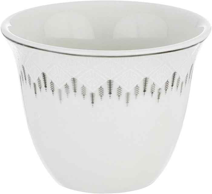 Alsaif gallery Porcelain Dinner Set, 65 Pieces, Round Pyramid Pattern - White product image 6