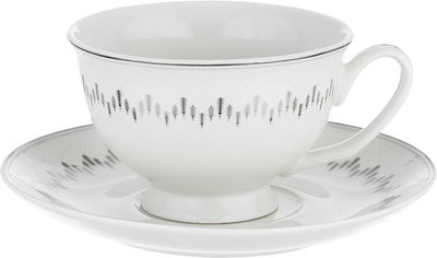 Alsaif gallery Porcelain Dinner Set, 65 Pieces, Round Pyramid Pattern - White product image 7