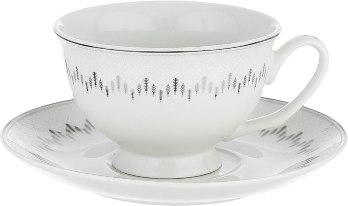 Alsaif gallery Porcelain Dinner Set, 65 Pieces, Round Pyramid Pattern - White product image 7