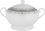 Alsaif gallery Porcelain Dinner Set, 65 Pieces, Round Shape, Beige-White Engraving product image 12