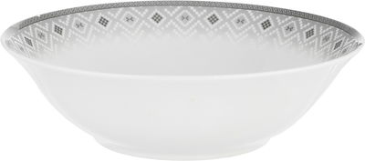 Alsaif gallery Porcelain Dinner Set, 65 Pieces, Round Shape, Beige-White Engraving product image 7