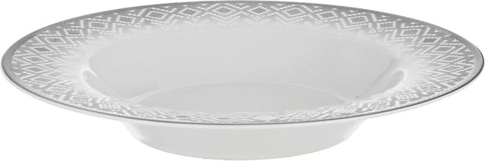 Alsaif gallery Porcelain Dinner Set, 65 Pieces, Round Shape, Beige-White Engraving product image 13