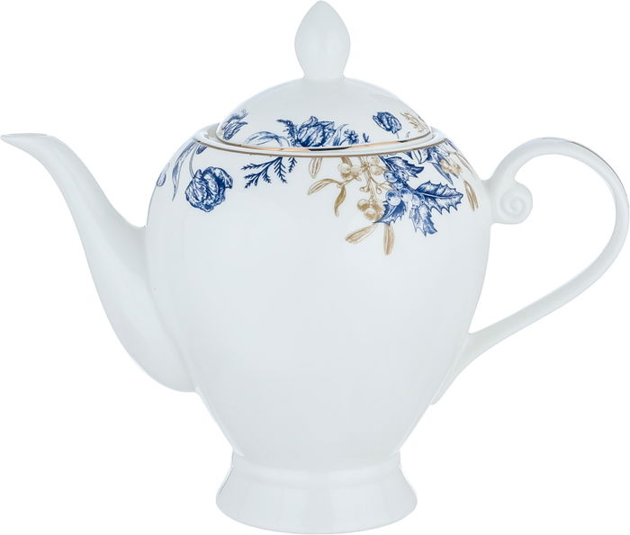 طقم سفرة بورسلان نقش أزرق السيف غاليري، 65 قطعة، دائري - أبيض product image 13