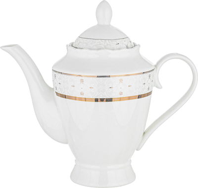 طقم سفرة بورسلان نقش رمادي السيف غاليري، 65 قطعة، دائري - أبيض product image 11