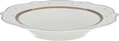 طقم سفرة بورسلان نقش رمادي السيف غاليري، 65 قطعة، دائري - أبيض product image 8