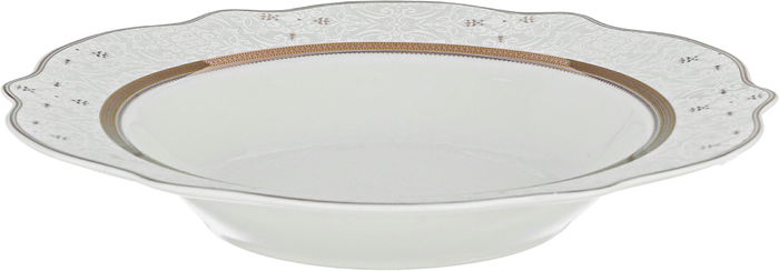 طقم سفرة بورسلان نقش رمادي السيف غاليري، 65 قطعة، دائري - أبيض product image 8