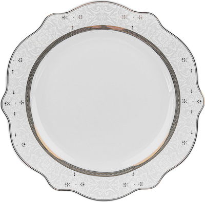 طقم سفرة بورسلان نقش رمادي السيف غاليري، 65 قطعة، دائري - أبيض product image 12