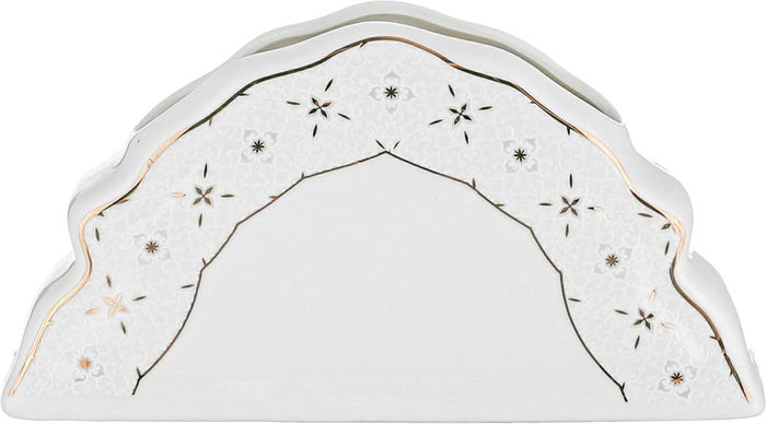 طقم سفرة بورسلان نقش ذهبي السيف غاليري، 65 قطعة، مستطيل - أبيض product image 12