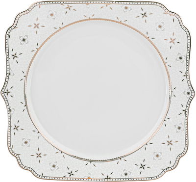 طقم سفرة بورسلان نقش ذهبي السيف غاليري، 65 قطعة، مستطيل - أبيض product image 13