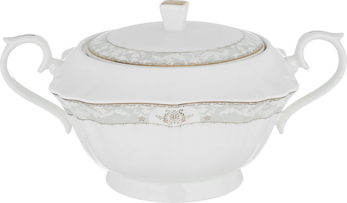 Alsaif Gallery Porcelain Dinner Set, 166 Pieces, Gold Engraving - White product image 10