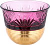 Amber Saudi Coffee Cup Set, Stainless Steel Glass, 12 Pieces, 80ml, Gold Base - Purple Gold product image 2